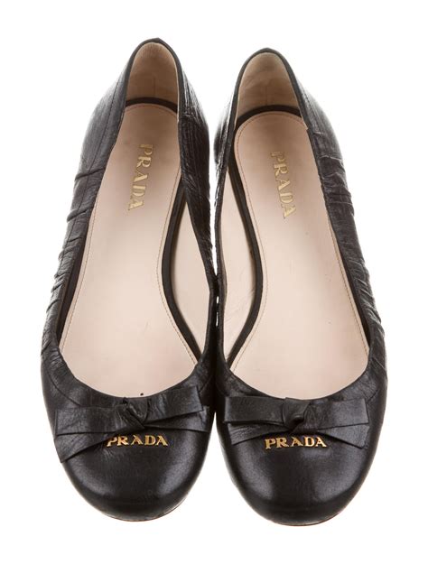 prada logo bow flats beige|prada ballerina shoes.